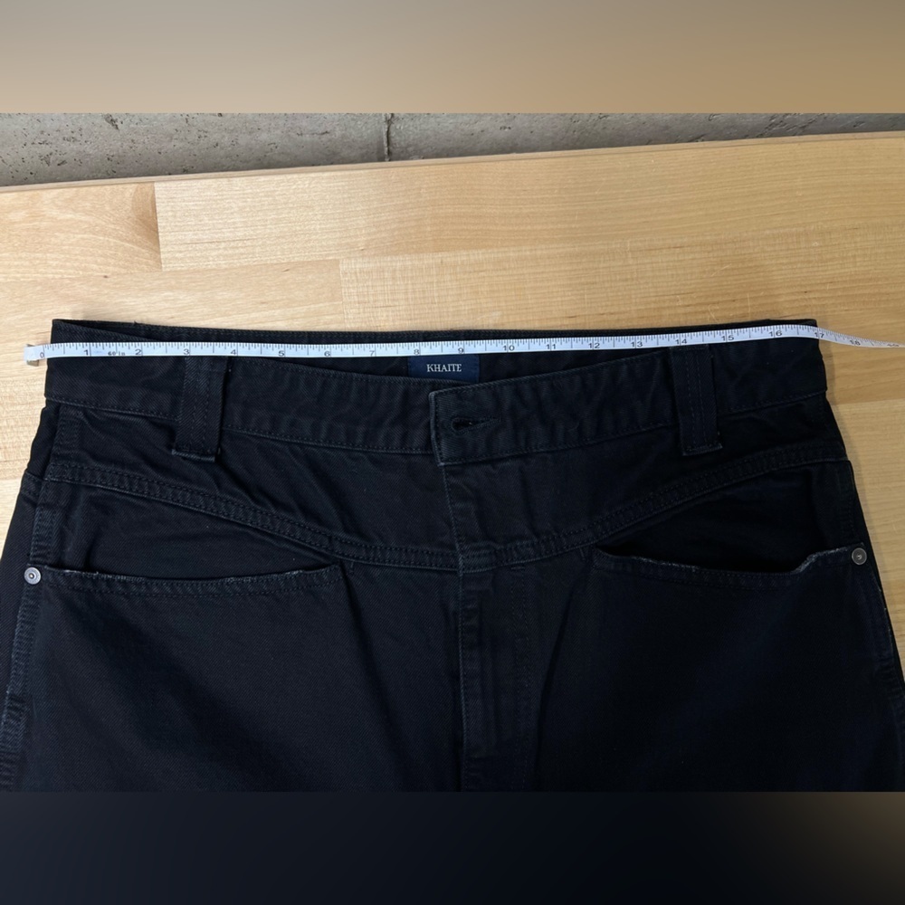 Khaite Preen Denim High Rise Wide Leg Denim Jeans in Black - Size 32 retail $680 - Picture 12 of 16